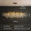 DecorBites™ Gold Crystal LED Chandeliers for Home Lighting