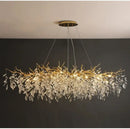 DecorBites™ Gold Crystal LED Chandeliers for Home Lighting