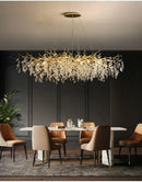 DecorBites™ Gold Crystal LED Chandeliers for Home Lighting