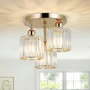 DecorBites™ Gold Crystal Semi-Flush Mount Ceiling Light