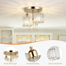 DecorBites™ Gold Crystal Semi-Flush Mount Ceiling Light