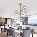 DecorBites™ Gold Glass Bubble Chandelier for Dining Room