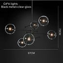 DecorBites™ Gold Glass Bubble Chandelier for Dining Room