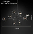 DecorBites™ Gold Glass Bubble Chandelier for Dining Room