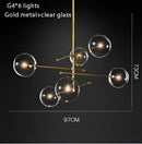DecorBites™ Gold Glass Bubble Chandelier for Dining Room
