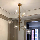 DecorBites™ Gold Glass Bubble Chandelier for Dining Room