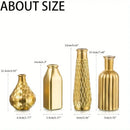 DecorBites™ Gold Glass Vase - Antique Art Style Home Decor