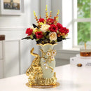 DecorBites™ Gold Glass Vase for Stylish Home Decor