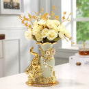 DecorBites™ Gold Glass Vase for Stylish Home Decor
