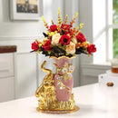 DecorBites™ Gold Glass Vase for Stylish Home Decor