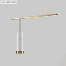 DecorBites™ Gold L-Shaped LED Nightstand Lamp: Stylish Table Light with Marble Base