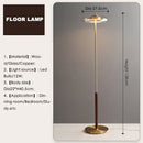 Decorbites gold lustre glass mushroom table lamp bedroom wood accent