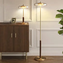 Decorbites gold lustre glass mushroom table lamp bedroom wood accent