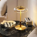 Decorbites gold lustre glass mushroom table lamp bedroom wood accent