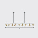 DecorBites™ Gold Metal Island Ceiling Light - Postmodern Electroplated Tube Spotlight for Dining Room