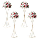 Modern gold metal trumpet flower stand vases for dining room