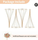 Modern gold metal trumpet flower stand vases for dining room