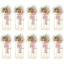 DecorBites™ Gold Metal Vase Set for Home Events