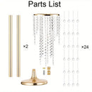 DecorBites™ Gold Metal Vases Set, Elegant 29.6" Height