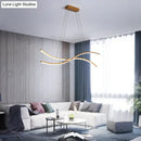Modern gold minimalist island ceiling led hanging light kitchen