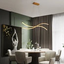 Modern gold minimalist island ceiling led hanging light kitchen