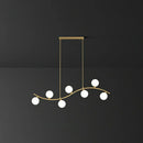 DecorBites™ Gold Milk Ball Glass Pendant Lighting for Minimalist Dining Room Island