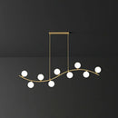 DecorBites™ Gold Milk Ball Glass Pendant Lighting for Minimalist Dining Room Island