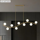 DecorBites™ Gold Milk Ball Glass Pendant Lighting for Minimalist Dining Room Island