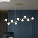 DecorBites™ Gold Milk Ball Glass Pendant Lighting for Minimalist Dining Room Island