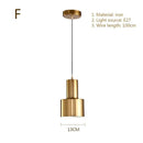 Decorbites gold modern pendant light glass filament dining room