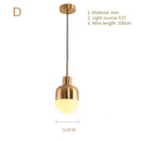 Decorbites gold modern pendant light glass filament dining room