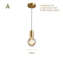 Decorbites gold modern pendant light glass filament dining room