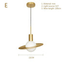 Decorbites gold modern pendant light glass filament dining room
