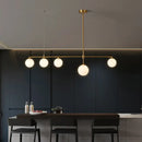 DecorBites™ Gold Opaline Glass Pendant Light for Dining Room | Simplicity Ball Island Fixture