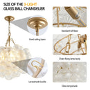 DecorBites™ Gold Pendant Chandelier with Adjustable Height