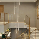Decorbites gold-plated duplex teardrop chandelier living room light