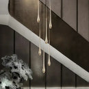 Decorbites gold-plated duplex teardrop chandelier living room light