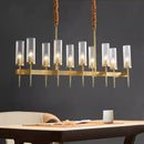 Decorbites gold plated nordic living room chandelier with glass shades