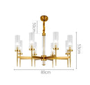 Decorbites gold plated nordic living room chandelier with glass shades