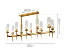 Decorbites gold plated nordic living room chandelier with glass shades