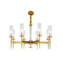 Decorbites gold plated nordic living room chandelier with glass shades