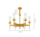 Decorbites gold plated nordic living room chandelier with glass shades
