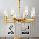 Decorbites gold plated nordic living room chandelier with glass shades