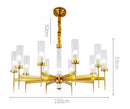 Decorbites gold plated nordic living room chandelier with glass shades