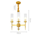 Decorbites gold plated nordic living room chandelier with glass shades