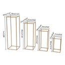 DecorBites™ Gold Wedding Flower Vase Stand Set
