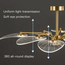 Decorbites golden art peacock led chandelier living room light