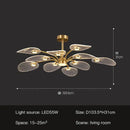 Decorbites golden art peacock led chandelier living room light