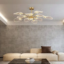 Decorbites golden art peacock led chandelier living room light