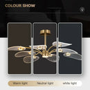 Decorbites golden art peacock led chandelier living room light